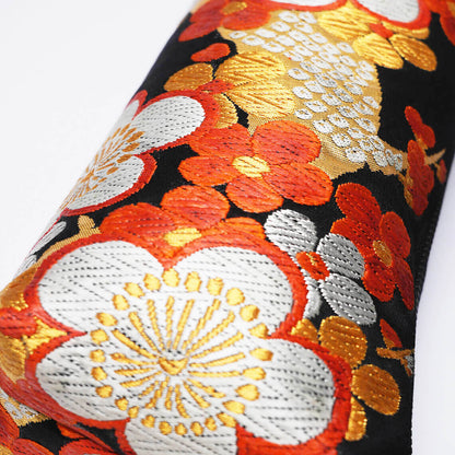 Kimono Obi Silk Flute Bag – Plum Blossom