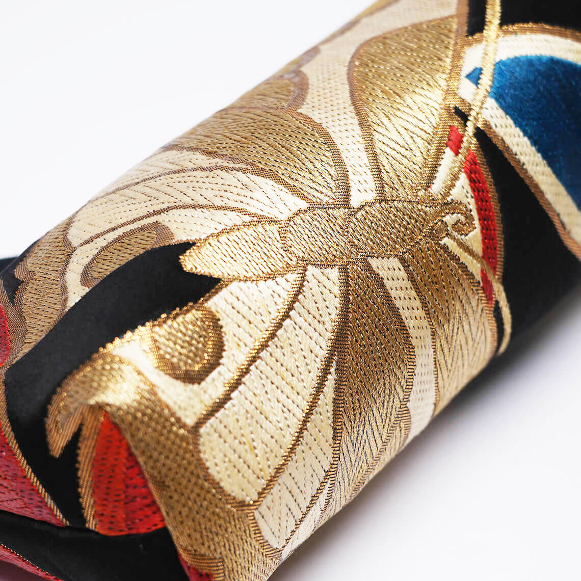 Kimono Obi Silk Flute Bag – Golden Butterfly