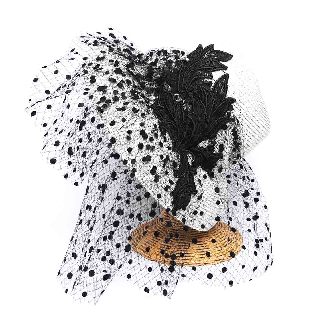 Elegant White Tulle Hat