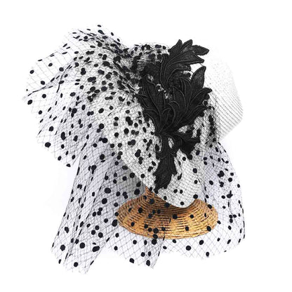 Elegant White Tulle Hat